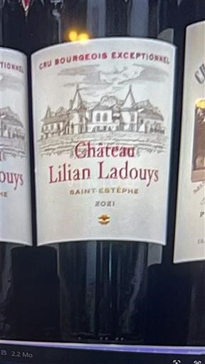 Burdeos Saint-Estèphe Cru Bourgeois Exceptionnel Château Lilian Ladouys 2011