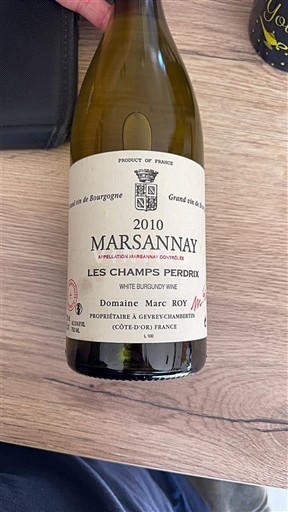 Burgundy Marsannay Domaine Marc Roy Les Champs Perdrix 2010