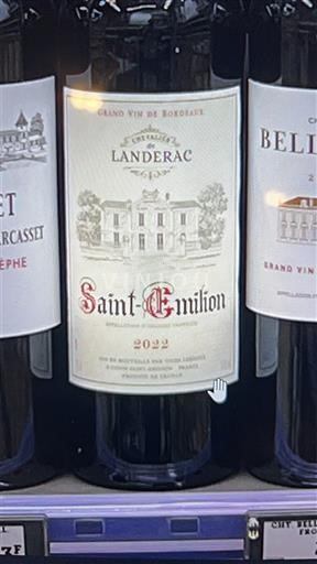 Bordeaux Saint-Émilion Château Landerac 2022