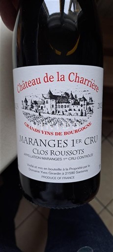 Burgundy Unspecified Premier Cru Château La Charrière Clos Roussots 2018