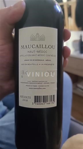 Bordeaux Haut-Médoc Maucaillou 2018
