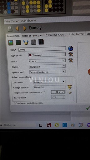 Bourgondië Gevrey-Chambertin Dumay 2004