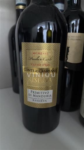 Puglia Primitivo di Manduria Conte di Campiano Riserva 2021