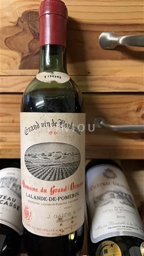 Bordeaux Lalande-de-pomerol Domaine Grand Ormeau 1966