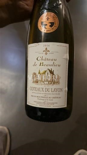 Loiredalen Coteaux-du-Layon Château Beaulieu 2016