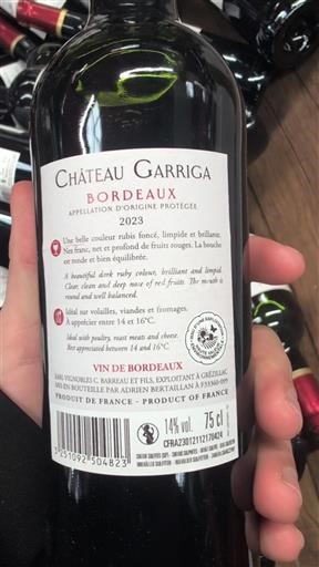 Bordeaux Château Garriga 2023
