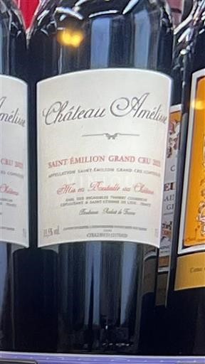 Bordeaux Saint-Émilion Grand Cru Château Amélisse Icke årgångsbetecknad
