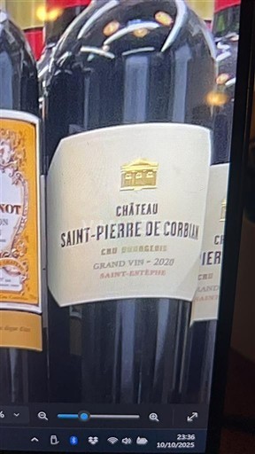 Bordeaux Saint-Estèphe Château Saint-Pierre de Corbian Grand Vin 2020
