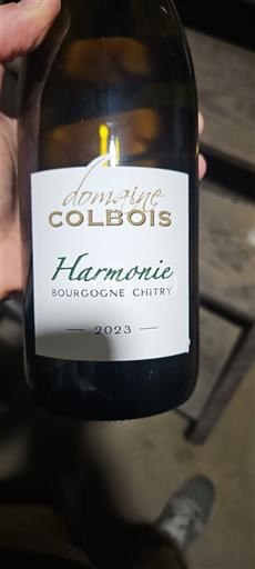 Burgundi Bourgogne Chitry Domaine Colbois Harmonie 2023