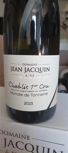 Bourgogne Chablis Premier Cru Premier Cru Domaine Jean Jacquin & Fils Montée de Tonnerre 2023