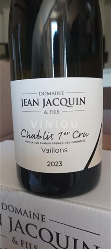 Bourgogne Chablis Premier Cru Premier Cru Domaine Jean Jacquin & Fils Vaillons 2023