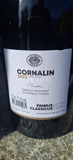 Vin Rouge sec Primus Classicus Cave Orsat 2023 Suisse Valais AOC