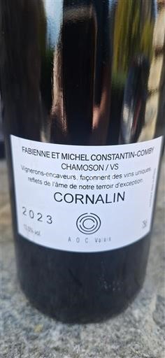 Vin Rouge sec CORNALIN Fabienne et Michel Constantin-Comby 2023 Suisse Valais AOC