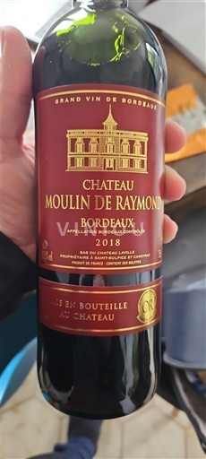 Bordéus Château Moulin de Raymond 2018