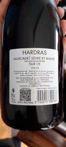 Vale do Loire Muscadet-sèvre-et-maine Hardras 2024
