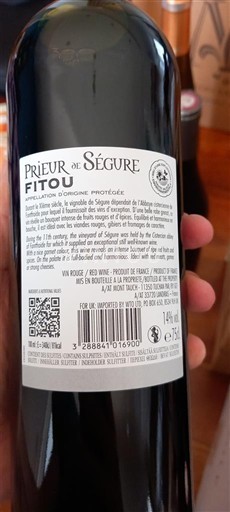 Languedoque Fitou Prieur de Ségure 2023