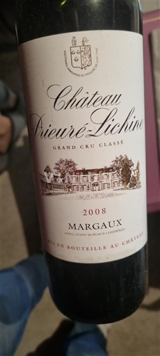 Bordeaux Margaux Grand Cru Classé Château Prieuré-Lichine 2008