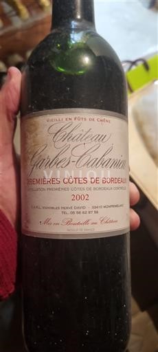 Bordeaux Premières Côtes de Bordeaux Château Garbes-Cabanieu 2002