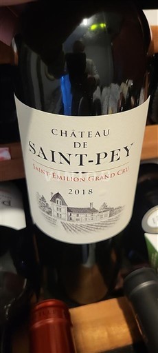 Bordeaux Saint-Émilion Grand Cru Grand Cru Château Saint-Pey 2018
