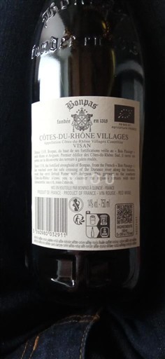 Rona dolina Côtes-du-Rhône-Villages Bonpas Neleten.