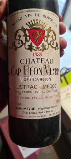 Bordeaux Listrac-Médoc Château Cap Léon Veyrin 1989