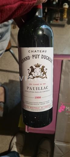 Bordeaux Pauillac Grand Cru Château Grand-Puy Ducasse 1998