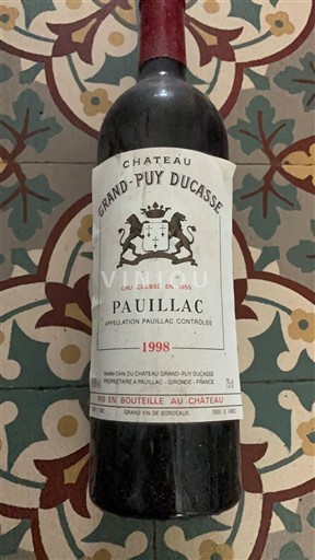 Bordeaux Pauillac Grand Cru Château Grand-Puy Ducasse 1998