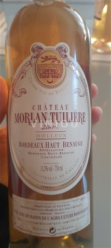 Bordéus Bordeaux Haut-Benauge Château Morlan-Tuilière 2006