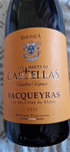 Rhônedalen Vacqueyras Les Hauts de Castellas Vieilles Vignes 2017