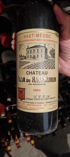 Bordeaux Haut-Médoc Cru Bourgeois Château Tour du Haut-Moulin 1988