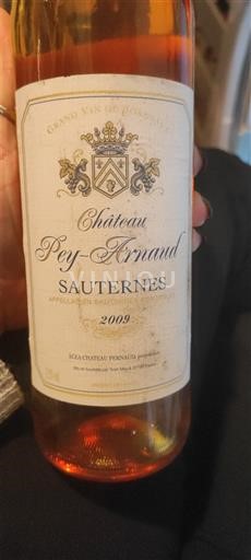Burdeos Sauternes Château Pey-Arnaud 2009