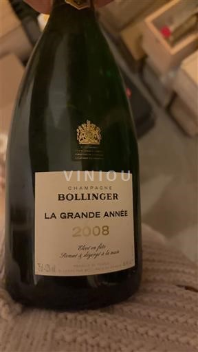 Champagne Bollinger La Grande Année 2008