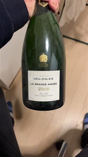 Mousserende vine Blanc brut La Grande Année Bollinger 2008 Frankrig Champagne AOC