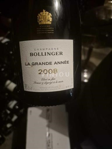 Champagne Bollinger La Grande Année 2008