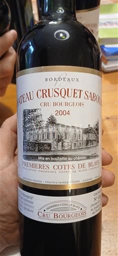 Bordeaux Määrittelemätön Cru Bourgeois Château Crusquet Sabourin 2004