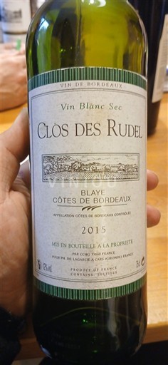 Bordeaux Blaye-Côtes-de-Bordeaux Clos des Rudel 2015