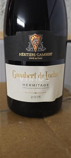Thung lũng Rhône Hermitage Héritiers Gambert Gambert de Loche 2015