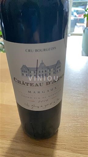 Bordeaux Margaux Cru Bourgeois Château Arsac 2016