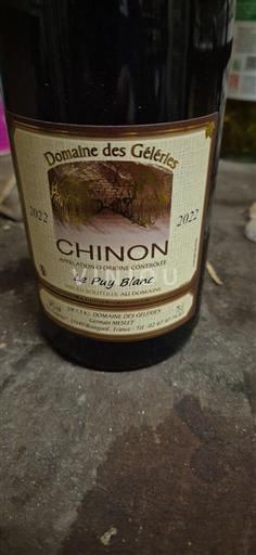 Valle del Loira Chinon Domaine Des Géleries Le Puy Blanc 2022