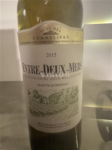 Bordeaux Entre-deux-mers Club des Sommeliers 2015