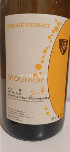 Alpy a Rhonské oblasti Rhodanské pahorkatiny André Perret Viognier 2019