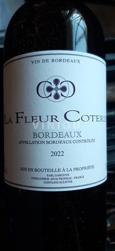 Bordeaux La Fleur Coterie 2022