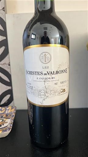 Roussillon Collioure Schistes de Valbonne 2009