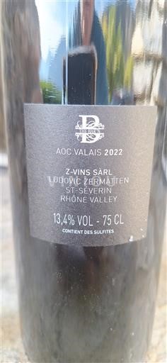 Vin Rouge sec Assemblage rouge Z-Vins Sàrl 2022 Suisse Valais AOC