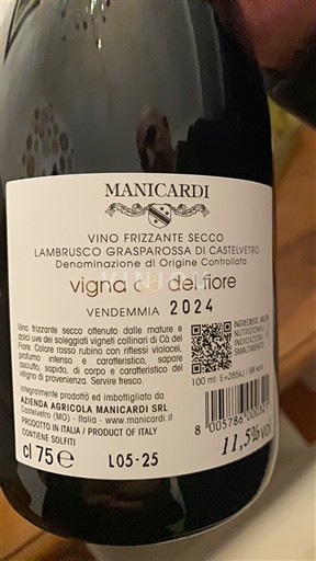 Emilia-Romaña No especificado Manicardi vigna cà del fiore 2024