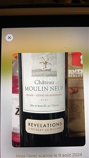 Burdeos Blaye-Côtes de Burdeos Château Moulin Neuf Revelations d'Hubert de Boüard 2020