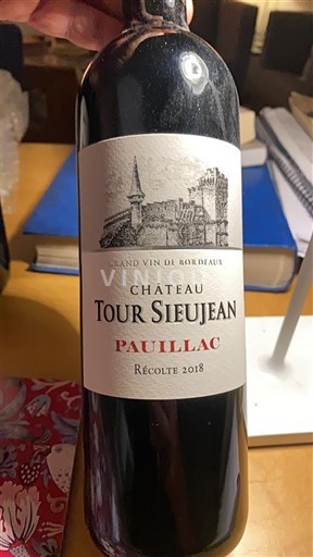 Bordeaux Pauillac Château Tour Sieujean 2018