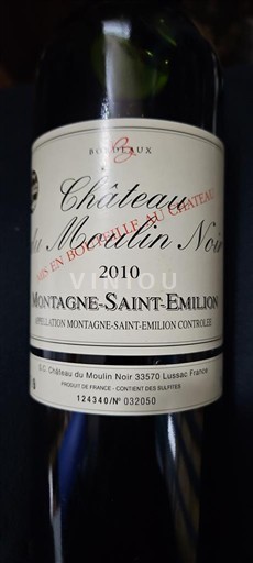 Bordeaux Montagne-Saint-Émilion Château Moulin Noir 2010