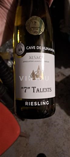 Alsace Riesling Cave de Hunawihr 7 Talents 2023