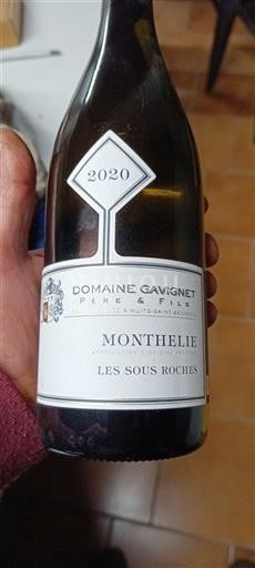 Bourgogne Monthélie Domaine Gavignet Père & Fils Les Sous Roches 2020